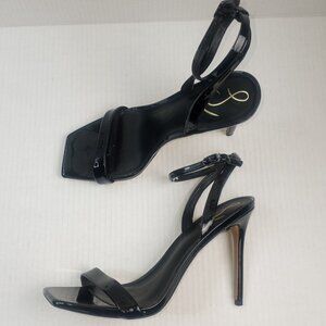 Sam Edelman Orcid Black Ankle Strap Heels